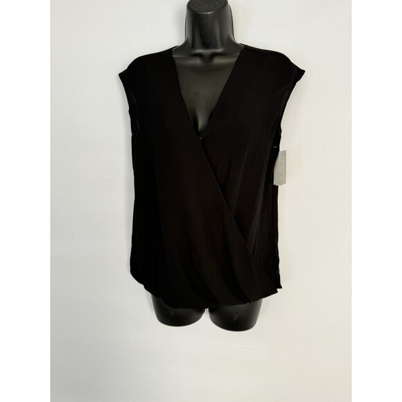 NWT Halogen Blouse Women’s XS Black Short Sleeve B-neck Draven Shirt - Picture 1 of 5